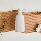 Small Soap Dispenser for Bathroom and Kitchen, Modern Farmhouse Striped Style - Image 5