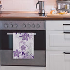 Purple Floral Kitchen Towels - Image 5