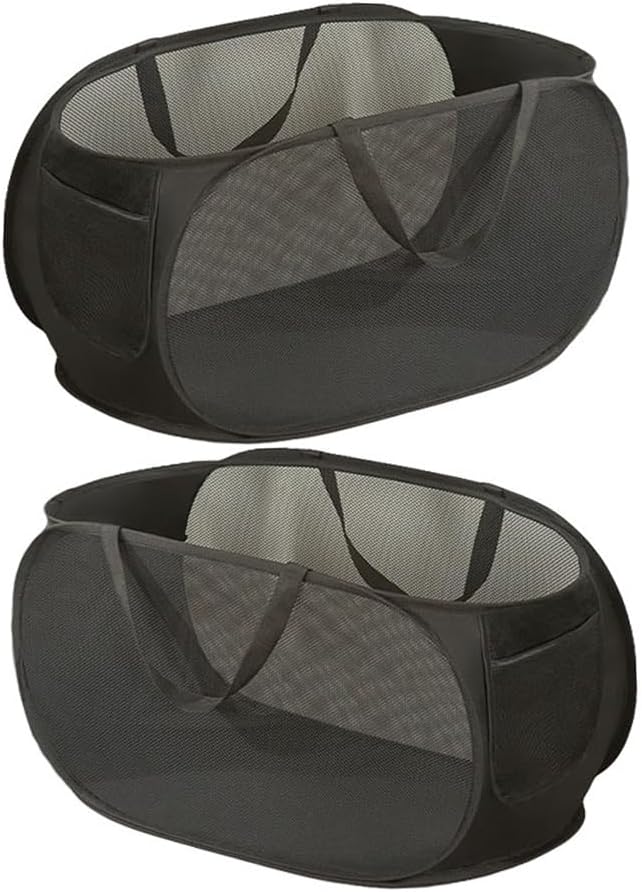 2 Pcs Mesh Popup Laundry Hamper, Opening Laundry Basket, Popup Laundry Basket by LATERONON