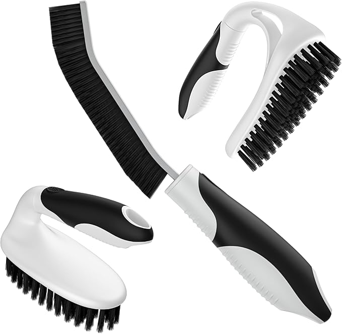 Scrub Brush Set, Heavy Duty Scrub Brushes Crevice Cleaning Brush by Cleangor