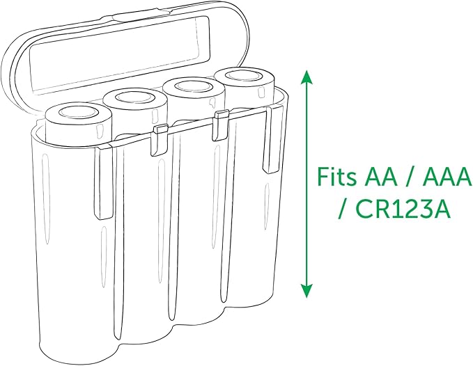 Powertron Batteries 3 Pack AA/AAA / CR123A Black Battery Holder Storage Cases - Image 9