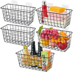 5 Pack Hanging Storage Basket, Bathroom Basket, Household Goods, by JUNCHUCHERRY