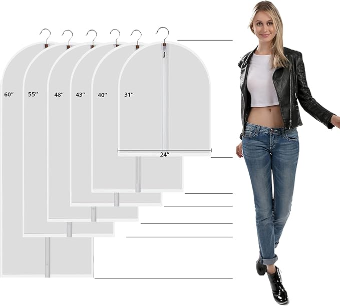 6 Pack Short Garment Bags - Image 2