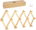 AMAPON Accordion Style Expandable Wall Wooden Coat Rack 13 Hooks Hang Hats by AMAPON