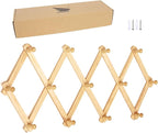 AMAPON Accordion Style Expandable Wall Wooden Coat Rack 13 Hooks Hang Hats by AMAPON