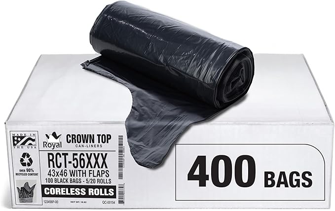 Heavy Duty 56 Gallon Trash Bags by AlufPlastics