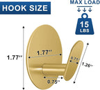 Adhesive Hooks for Bathrooms, 4 Piece Towel Hooks for Hanging Hat Robe Coat - Image 2