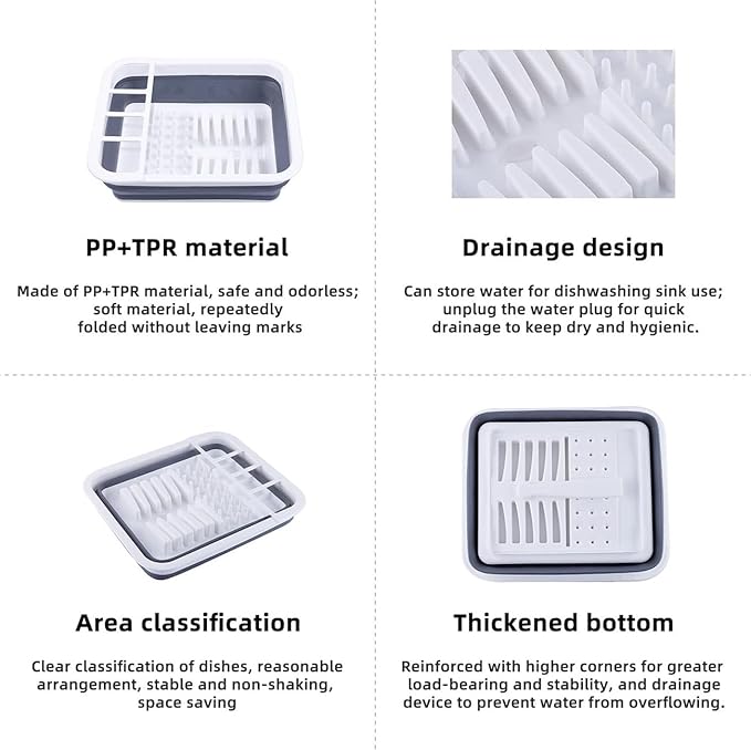 THANSTAR Collapsible Dish Drying Rack - Image 4