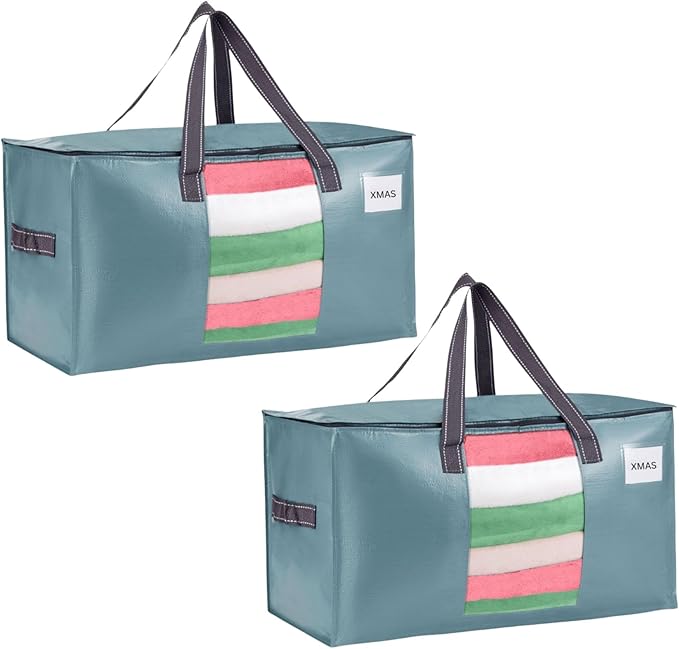 VENO 2 Pack Moving Bags, Comforter and Blanket Storage Bags by Veno