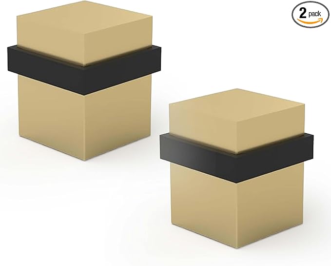 Mega Handles Square Floor Door Stopper, Quickly Installed Wall Protector Stopper by MegaHandles