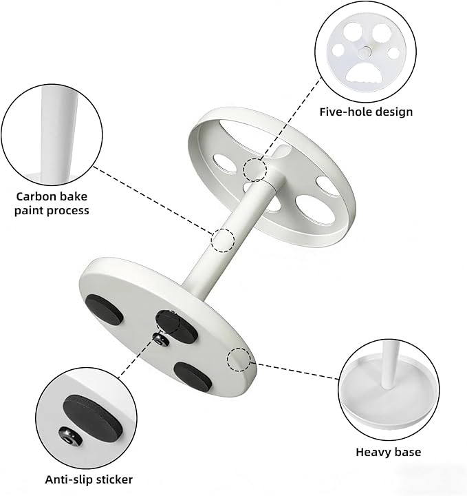 White Metal Toothbrush Holder – Countertop 4‑Toothbrush Organizer Set - Image 5