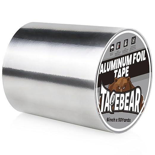 TAPEBEAR Aluminum Foil Tape 6" x 150FT, Heat Reflective Professional Heat by TAPEBEAR