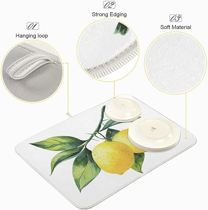 Absorbent Dish Drying Mat for Kitchen Counter - Image 4