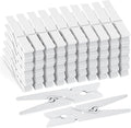 50Pcs White Wooden Clothespins, 2.9 inch Clothes Pins by Tecbeauty