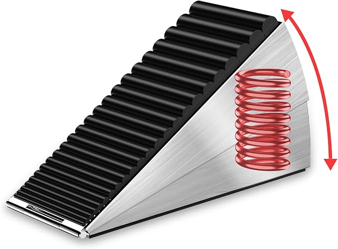 Strongest Door Stoppers for Bottom of Door- Spring Heavy Duty Door Stop Wedge by AIMAXINKE