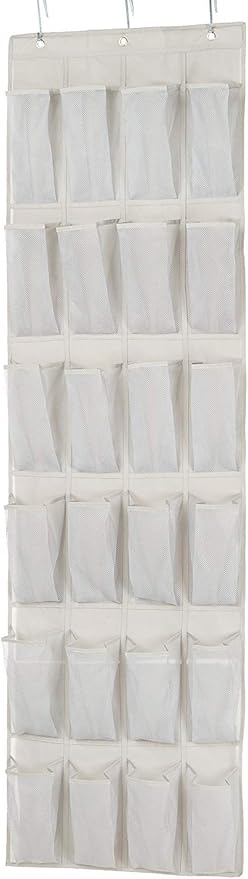 Amazon Basics 24 Medium Mesh Pocket Over-the-Door Hanging Shoe Organizer by AmazonBasics
