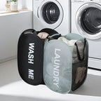 2pcs Pop Up Mesh Laundry Hamper Room Collapsible Storage Bin Lightweight Basket - Image 2