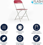 Flash Furniture Hercules Series Plastic Folding Chair - Red - 650LB Weight Capacity Comfortable Event Chair - Lightweight Folding Chair - Image 4