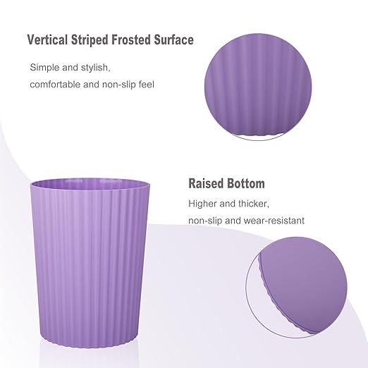 JiatuA Small Trash Can Plastic Wastebasket Round Garbage Container Bin - Image 4