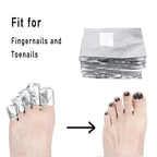200Pcs Nail Polish Remover Gel Nail Foil Wraps Aluminium Soak Off Foils Cotton - Image 6