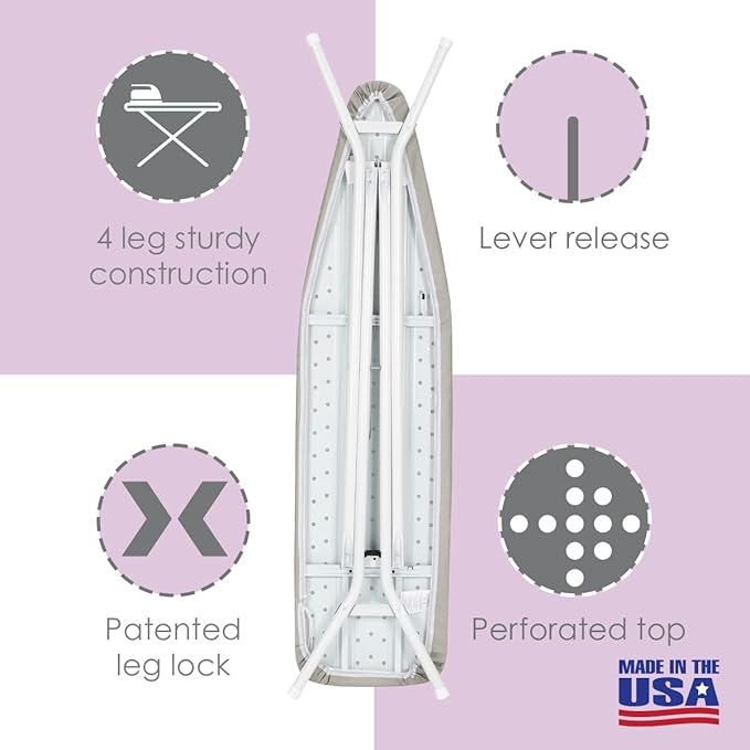 Full Size Ironing Board Made in USA – Space Gray by Seymour Home Products 4 - Image 4