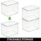mDesign Small Plastic Home Office Storage Organizer Box Containers - Image 5