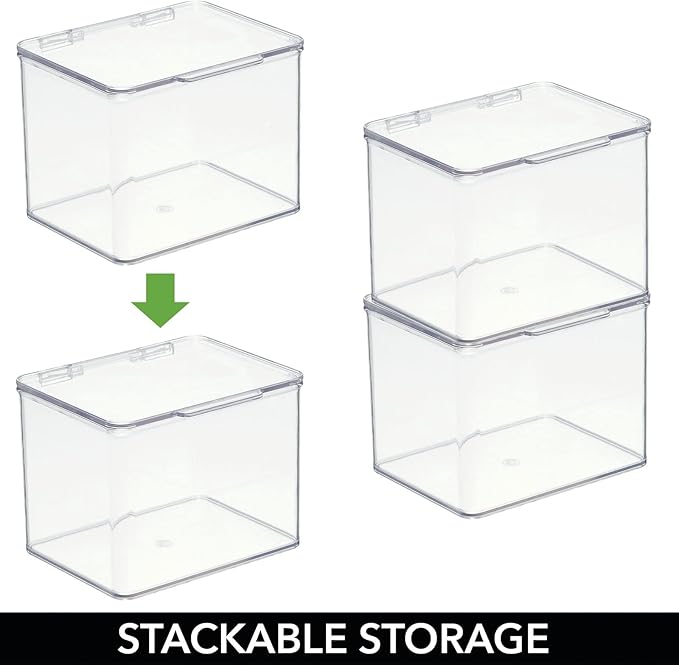 mDesign Small Plastic Home Office Storage Organizer Box Containers - Image 5