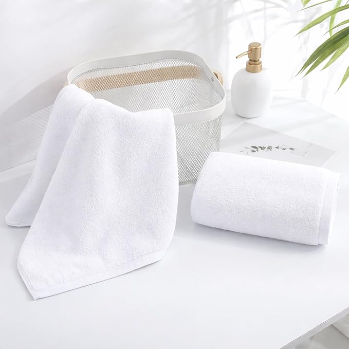SEMAXE 100% Cotton Hand Towel for Bathroom, Hotel Spa Quality Absorbent Towels - Image 8