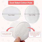 Large Oval Cotton Pads, Premium 3-Layer Dual Textured Design, Lint-Free and - Image 3