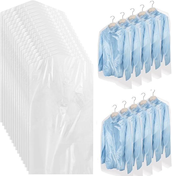 100 Pack Dry Cleaning Plastic Bags, Dry Cleaners Bags by AYZTKUX