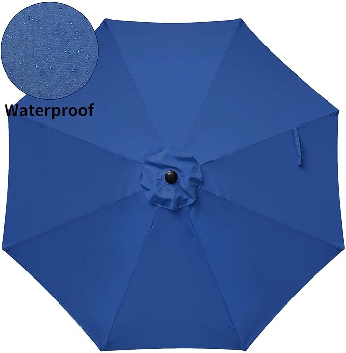 Simple Deluxe 9' Patio Umbrella Outdoor Table Market Yard Umbrella with Push Button Tilt/Crank - Image 4