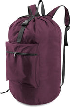 BeeGreen Laundry-Bag-Backpack-Heavy-Duty, Burgundy Nylon Drawstring Portable by BeeGreen