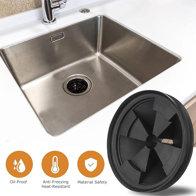 Garbage Disposal Splash Guard, 2 Pack Upgraded EPDM Rubber Drain Insert - Image 2