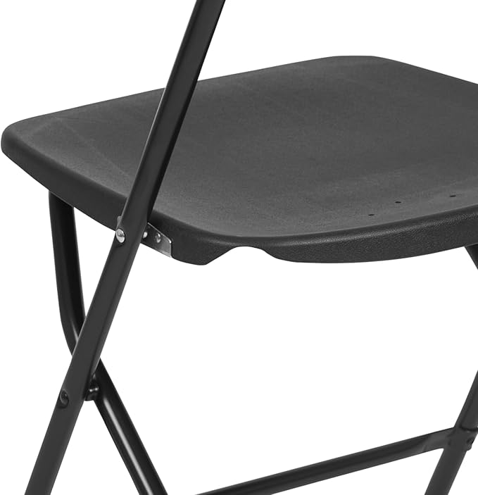 Flash Furniture Hercules Series Plastic Folding Chair - Black - 20 Pack 650LB Weight Capacity Comfortable Event Chair-Lightweight Folding Chair - Image 15