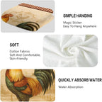 Farm Chicken Hand Towels, Decorative Rooster Towels Sets of 2 Soft Rustic - Image 3