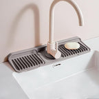 Longer Silicone Faucet Mat for Kitchen Sink – Button Style Faucet Drip Catcher by Unknown