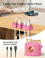6 Pack Magnetic Cable Clips, Laitver Cord Organizer Holder Strong Adhesive Desk - Image 7
