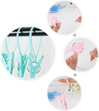 yueton Pack of 12 Clothes Peg Clip Pins Rope Hanging Clothesline Windproof - Image 3