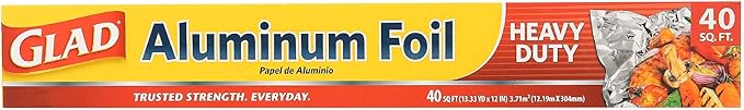 Glad Heavy Duty Aluminum Foil, 40 Square Feet | Aluminum Foil by GladTrashFoodStorage