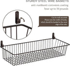 Farmhouse Decor Metal Wire Storage Organizer Bin Basket - Image 7