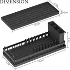 Small Dish Drying Rack, Compact Sink Dish Drainer Plate Organizer - Image 6