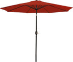 Sunnydaze Outdoor Patio Umbrella - Polyester Table Market Umbrella with Push-Button Tilt and Crank - 8 Sturdy Ribs - Burnt Orange - 9ft by SunnydazeDecor