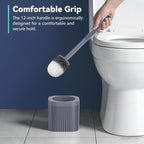 Toilet Brush, Compact Toilet Brush and Holder Set - Image 4