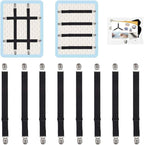 8Pcs Adjustable Bed Sheet Straps Clips, Elastic Mattress Sheet Fasteners Holder by QoeCycth