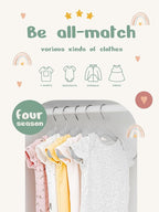 HOUSE DAY 11 Inch Velvet Baby Hangers 50 Pack Grey, Premium Kids Hangers - Image 8