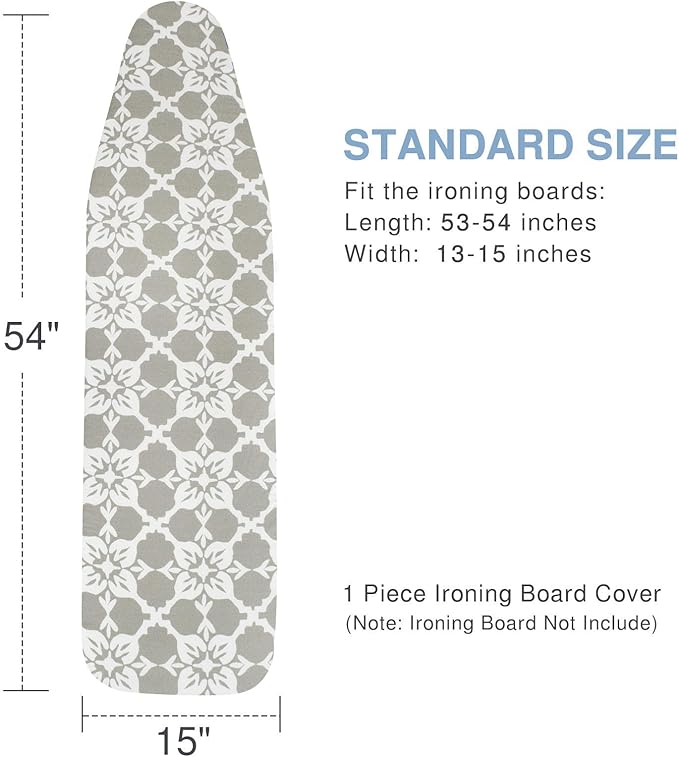 Ironing Board Cover and Pad, Thick Padding, Elastic Edge, Silicone Coated - Image 2