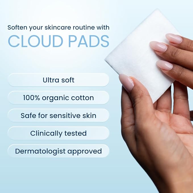 Clean Skin Club Cloud Pads, Ultra-Soft & Thick Face Pads, 100% Organic Cotton - Image 2