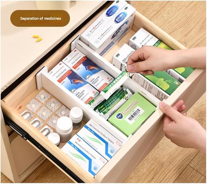 6 Pack Adjustable Drawer Dividers – Expandable Slide-Lock Plastic Drawer - Image 6