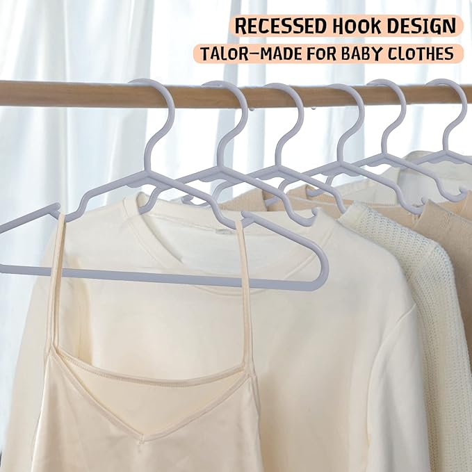 60 Pack Gray Kids Hangers 11.6 Inch - Image 6