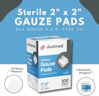 Dealmed 2’’ x 2’’ Sterile Gauze Pads Disposable and Individually Wrapped - Image 2